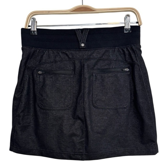 Athleta Northpeak Skort Women's S Black Stretch Poly 4 Pocket Mini Jean Look - Picture 5 of 8